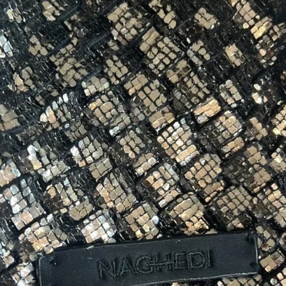 Naghedi Silver Woven Tote with Sturdy Handles - Picture 5 of 5